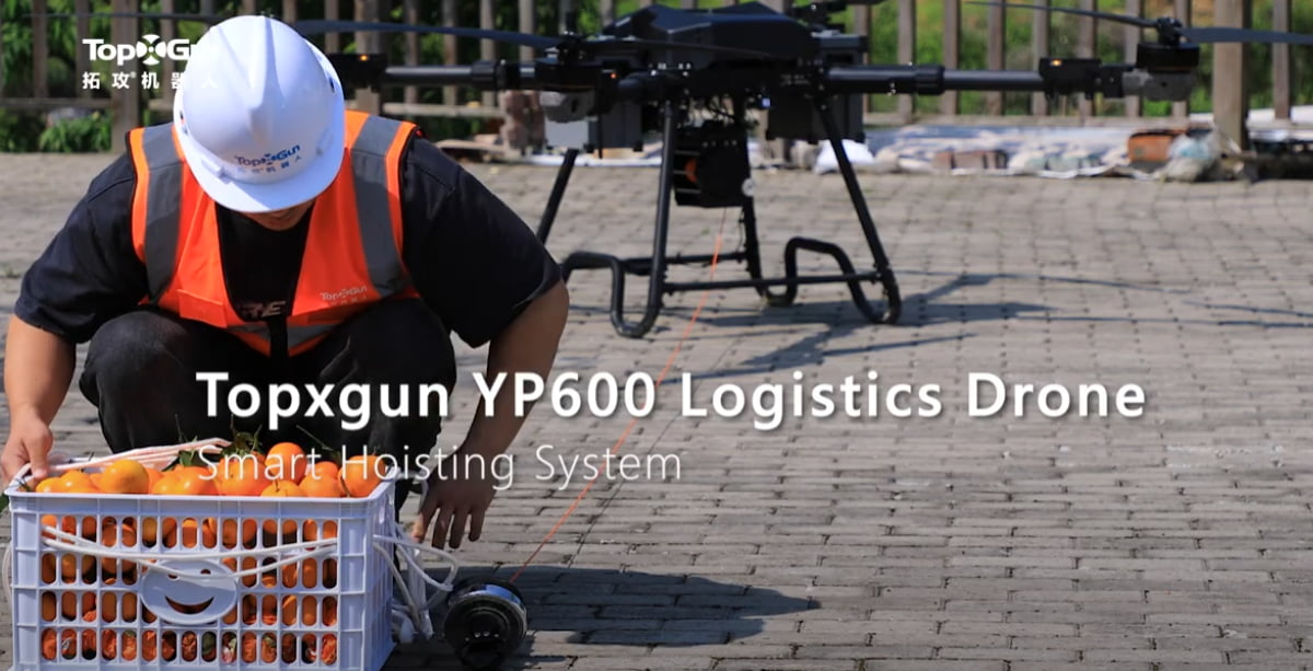 Dron de transporte Topxgun YP600: sistema de elevación inteligente