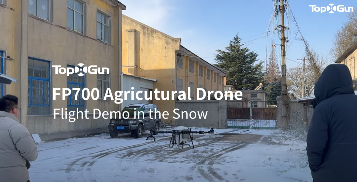 Dron agrícola Topxgun FP700 | ¡Prueba de vuelo en la nieve!